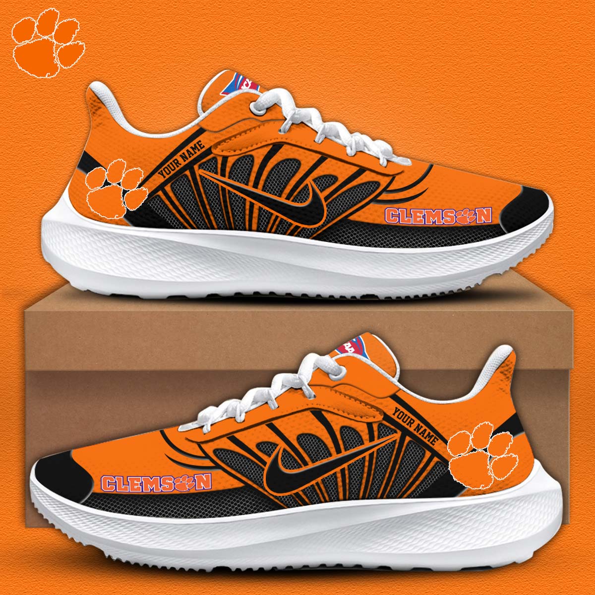 Clemson Tigers Max Soul Shoes - Famjoys Clemson Tigers Max Soul Shoes - Famjoys
