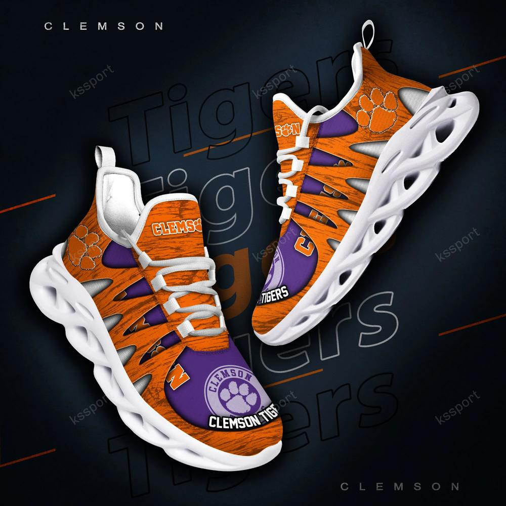 Clemson Tigers Max Soul Shoes, Running Sneakers - Famjoys Clemson Tigers Max Soul Shoes, Running Sneakers - Famjoys