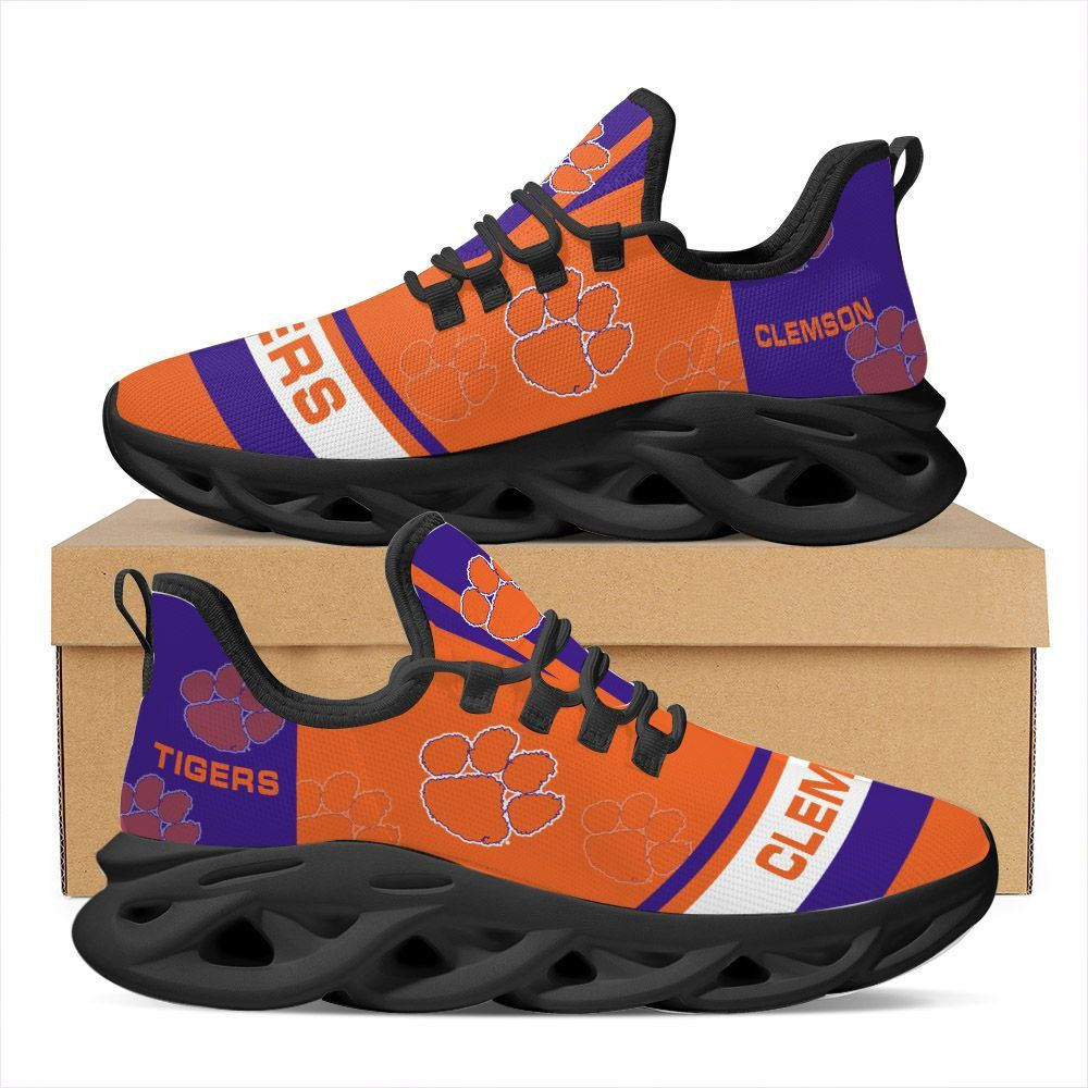 Clemson Tigers Max Soul Sneakers Shoes - Famjoys Clemson Tigers Max Soul Sneakers Shoes - Famjoys