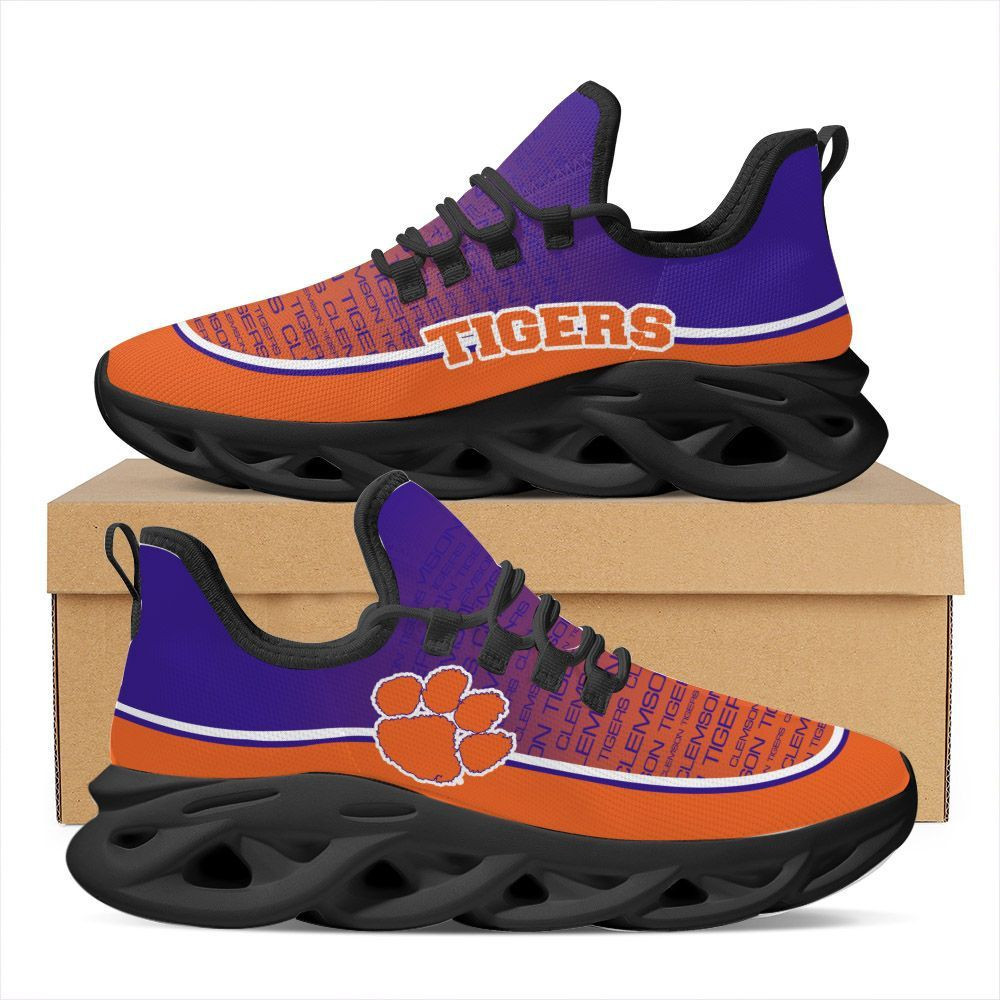 Clemson Tigers Max Soul Sneakers Shoes - Famjoys Clemson Tigers Max Soul Sneakers Shoes - Famjoys