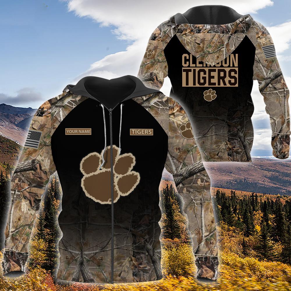 Clemson Tigers Personalized Hunting Camo Hoodie,T-Shirt, Sweatshirt, Zipper - Famjoys Clemson Tigers Personalized Hunting Camo Hoodie,T-Shirt, Sweatshirt, Zipper - Famjoys
