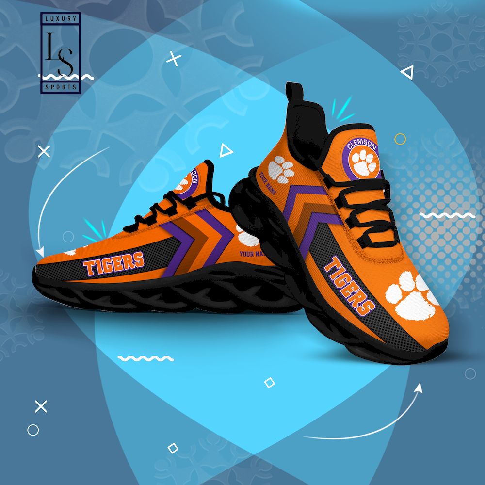 Clemson Tigers Personalized Max Soul Shoes - Famjoys Clemson Tigers Personalized Max Soul Shoes - Famjoys