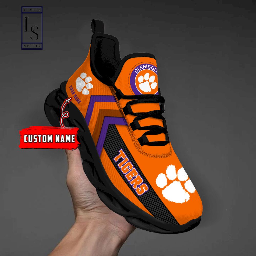 Clemson Tigers Personalized Max Soul Shoes - Famjoys Clemson Tigers Personalized Max Soul Shoes - Famjoys