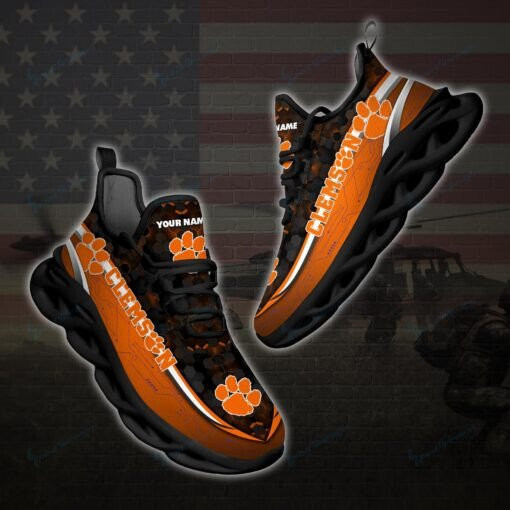 Clemson Tigers Personalized Max Soul YZ Running Sneakers 118 - Famjoys Clemson Tigers Personalized Max Soul YZ Running Sneakers 118 - Famjoys