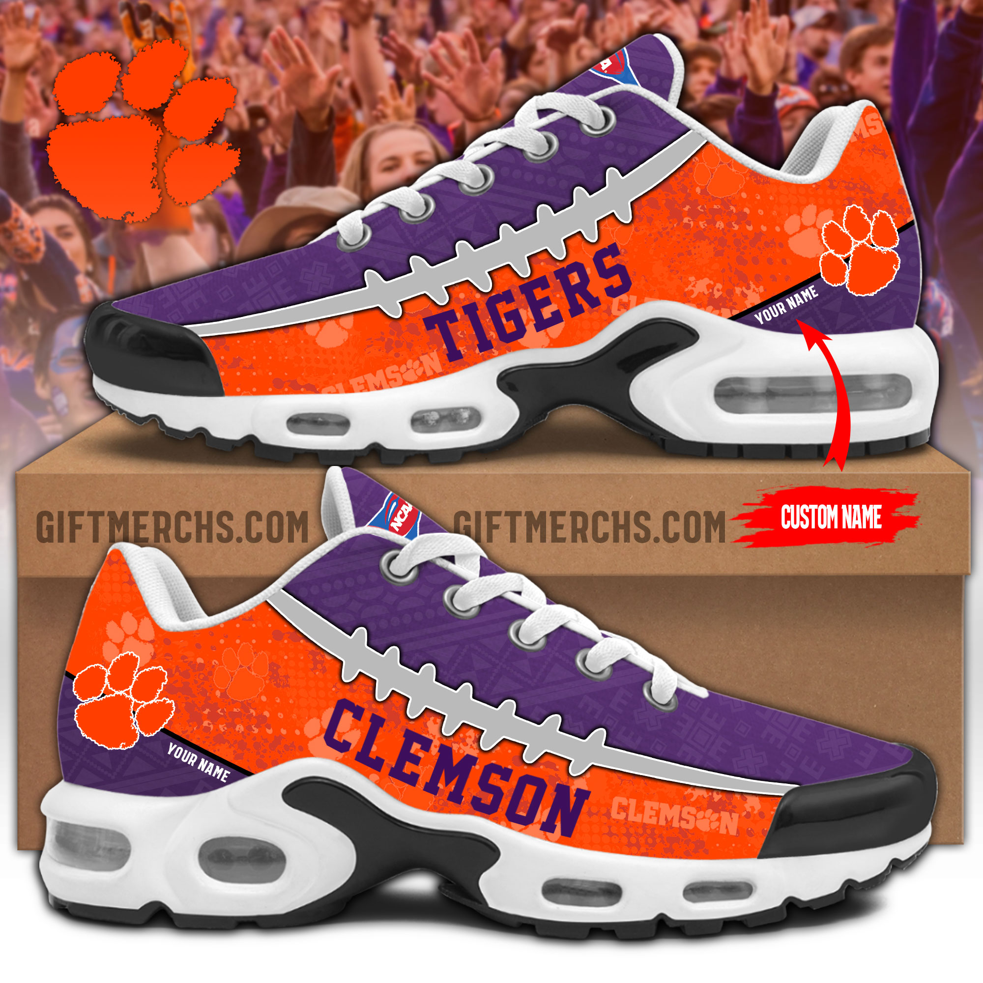 Clemson Tigers Personalized Shoes - Famjoys Clemson Tigers Personalized Shoes - Famjoys