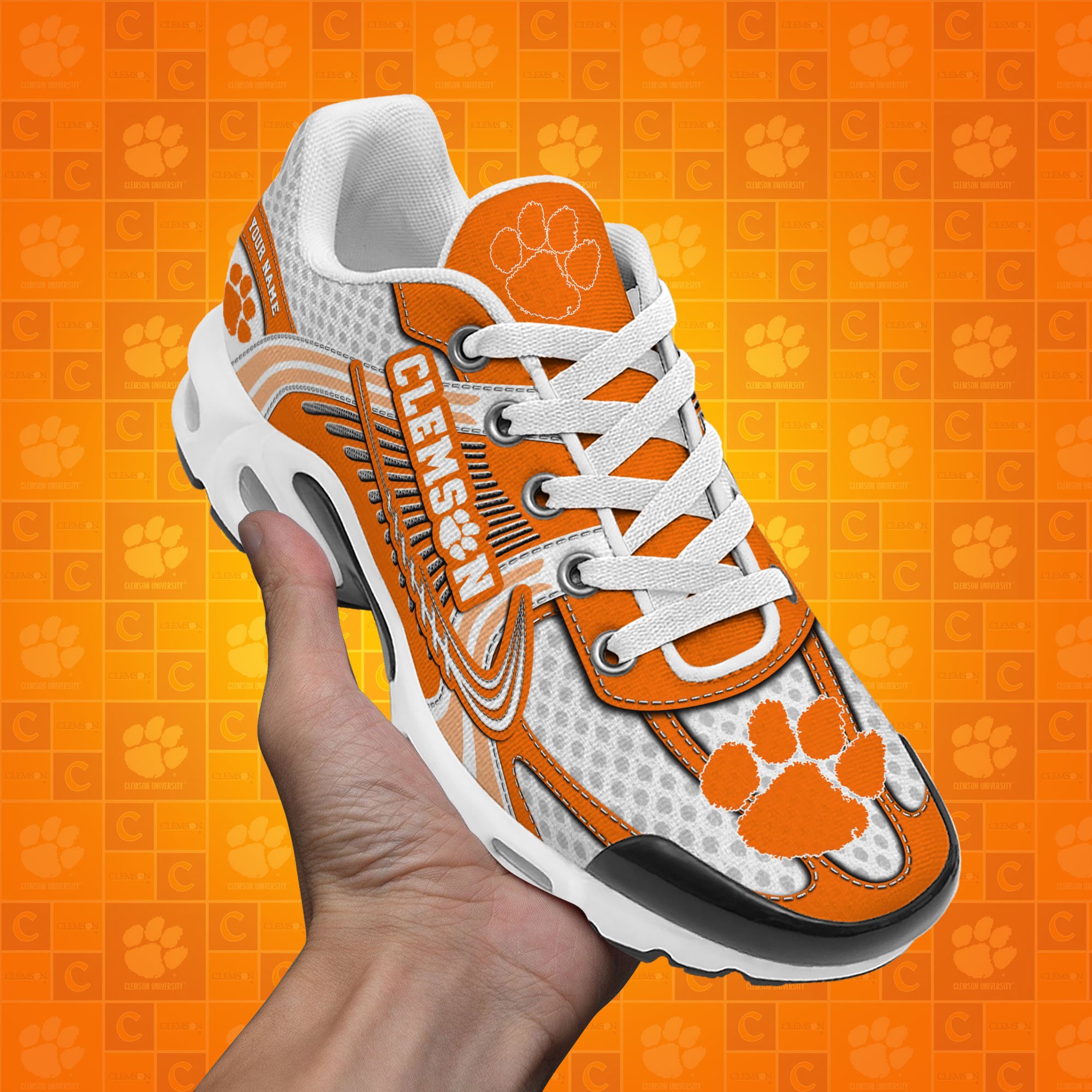 Clemson Tigers TN Shoes Custom Your Name, Sport Shoes, Gifts For Fans, Sport Gifts For Him ETRG-62360 - Famjoys Clemson Tigers TN Shoes Custom Your Name, Sport Shoes, Gifts For Fans, Sport Gifts For Him ETRG-62360 - Famjoys