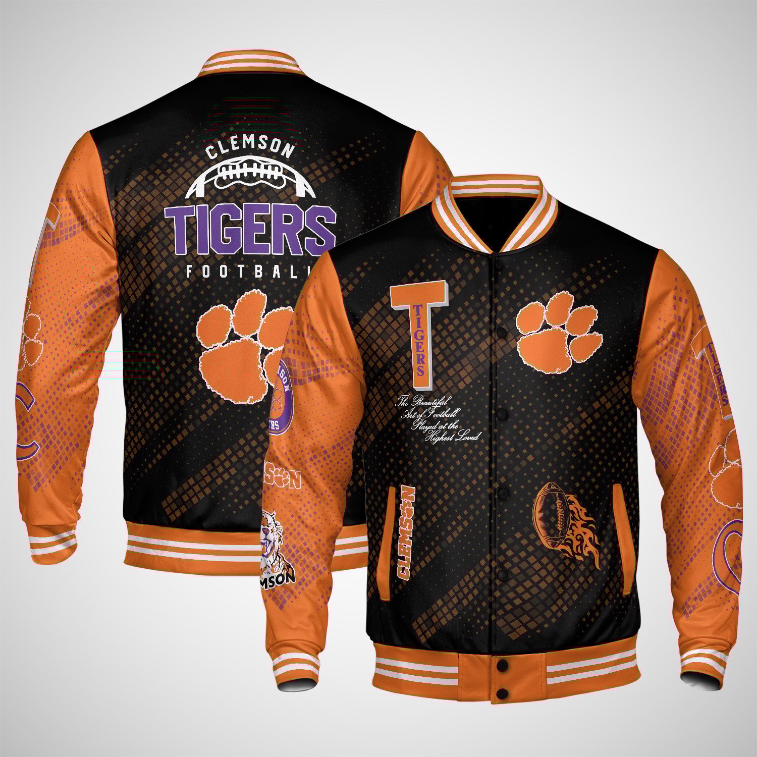 Clemson Tigers Varsity Jacket - Famjoys Clemson Tigers Varsity Jacket - Famjoys