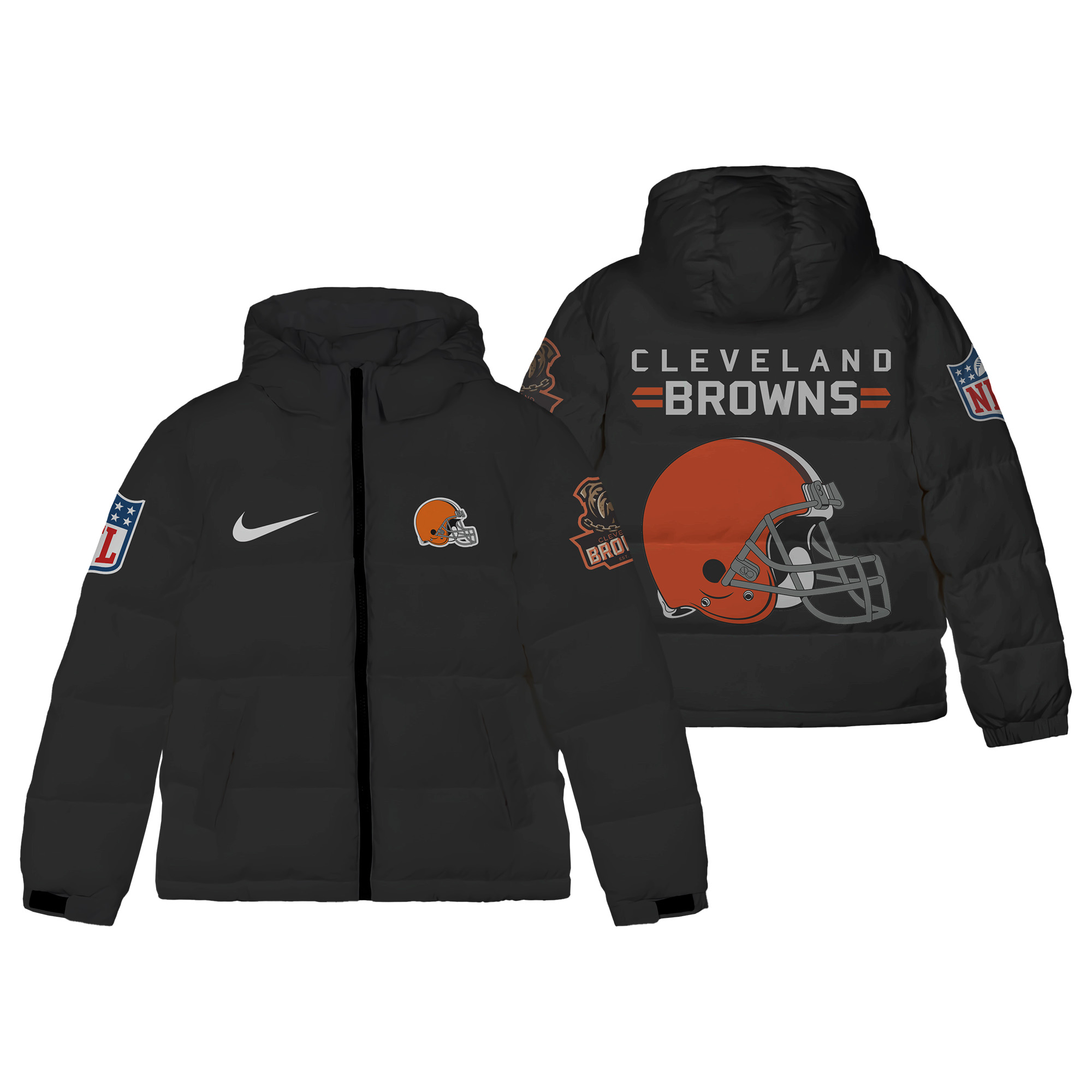 Cleveland Brown 3D DOWN JACKET - Famjoys Cleveland Brown 3D DOWN JACKET - Famjoys