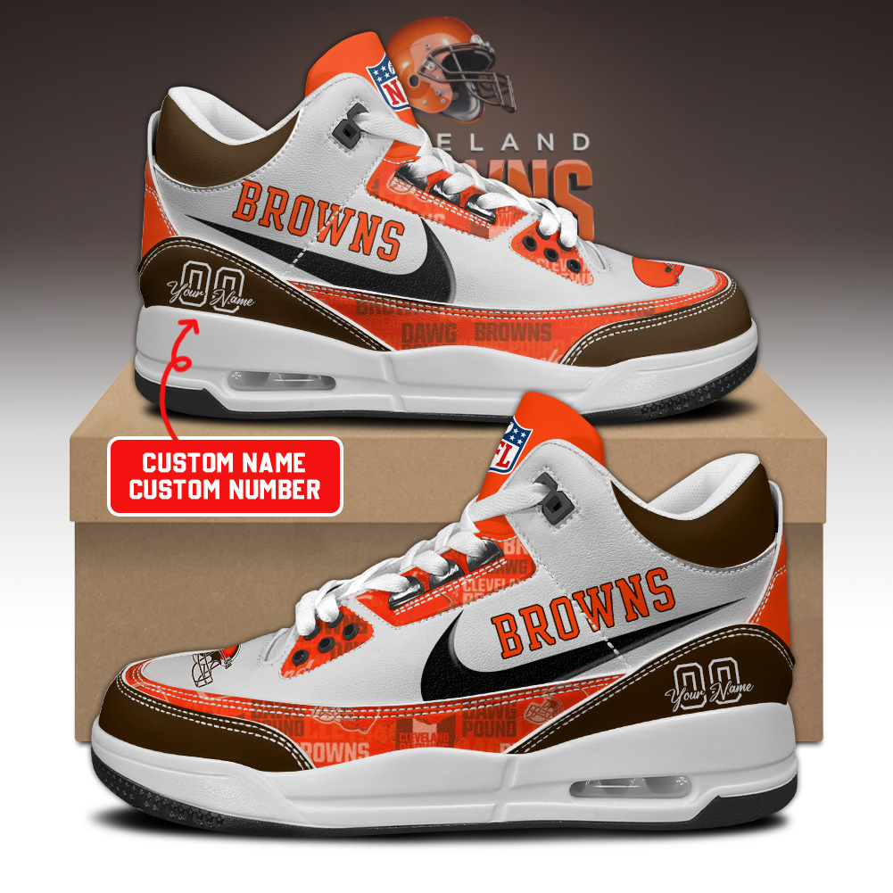 Cleveland Brown Personalized Shoes - Famjoys Cleveland Brown Personalized Shoes - Famjoys