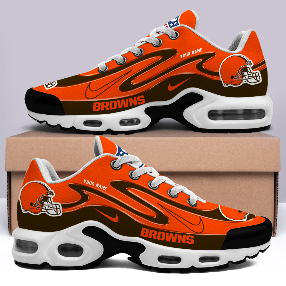 Cleveland Browns-Best Gift For Fans Double Swoosh Personalized H56 Shoes-SP28122308ID02DS01 - Famjoys Cleveland Browns-Best Gift For Fans Double Swoosh Personalized H56 Shoes-SP28122308ID02DS01 - Famjoys