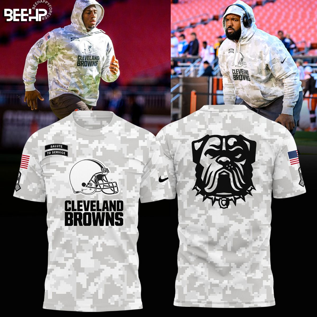 Cleveland Browns Camo Salute to Service Cap - Famjoys Cleveland Browns Camo Salute to Service Cap - Famjoys