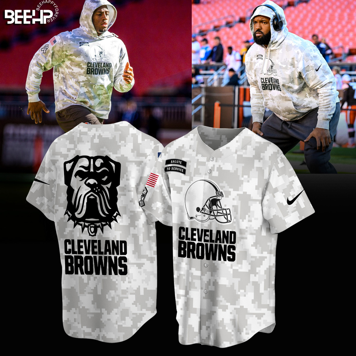 Cleveland Browns Camo Salute to Service Combo - Famjoys Cleveland Browns Camo Salute to Service Combo - Famjoys