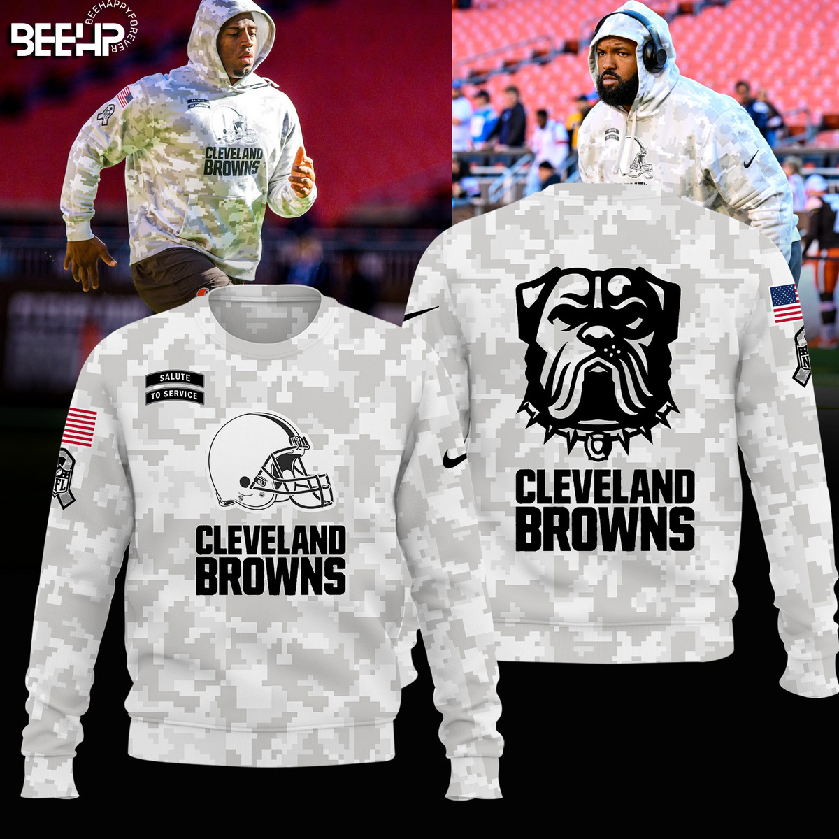 Cleveland Browns Camo Salute to Service Combo - Famjoys Cleveland Browns Camo Salute to Service Combo - Famjoys