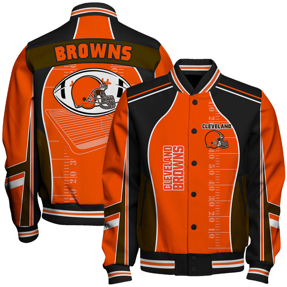 Cleveland Browns - Classic And Modern Unisex Varsity Jacket - Famjoys Cleveland Browns - Classic And Modern Unisex Varsity Jacket - Famjoys