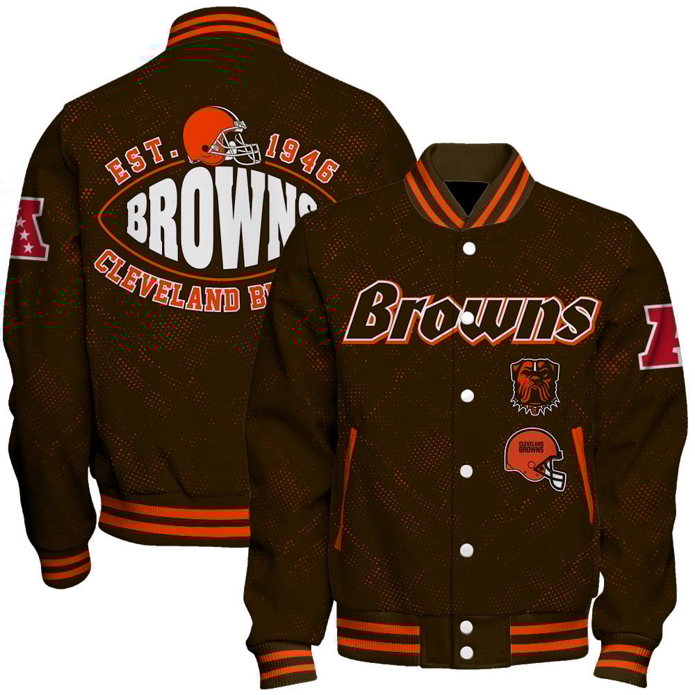Cleveland Browns - Continue Writing The Dream Unisex Varsity Jacket - Famjoys Cleveland Browns - Continue Writing The Dream Unisex Varsity Jacket - Famjoys