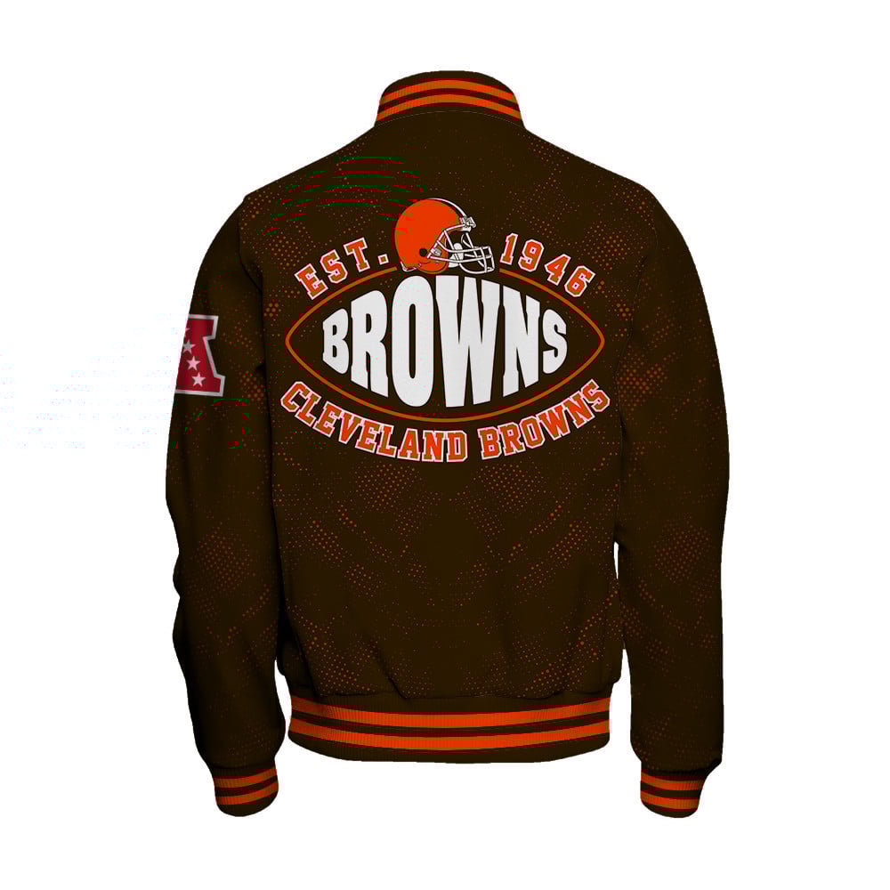 Cleveland Browns - Continue Writing The Dream Unisex Varsity Jacket - Famjoys Cleveland Browns - Continue Writing The Dream Unisex Varsity Jacket - Famjoys