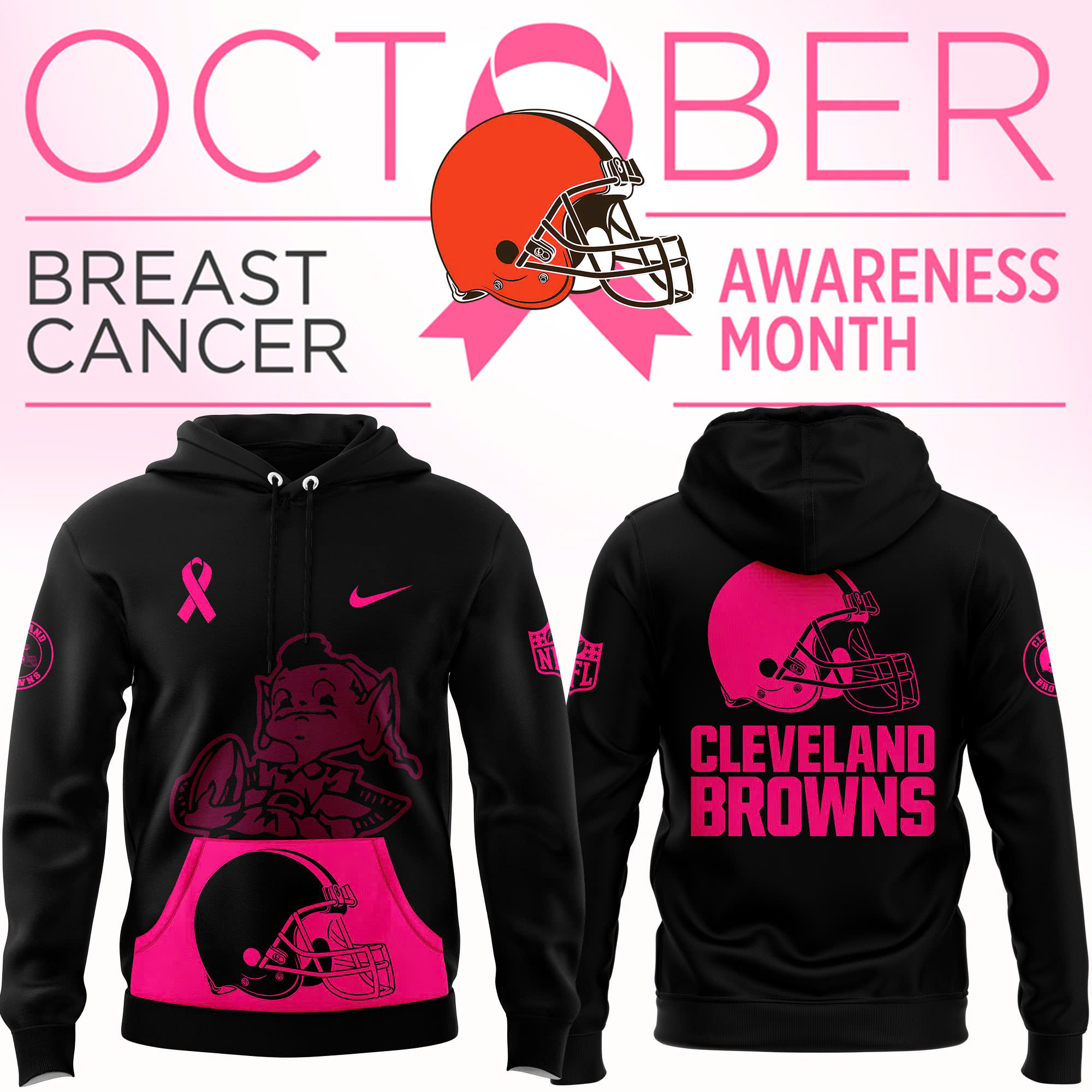 Cleveland Browns Crucial Catch Club Pullover Hoodie - Famjoys Cleveland Browns Crucial Catch Club Pullover Hoodie - Famjoys