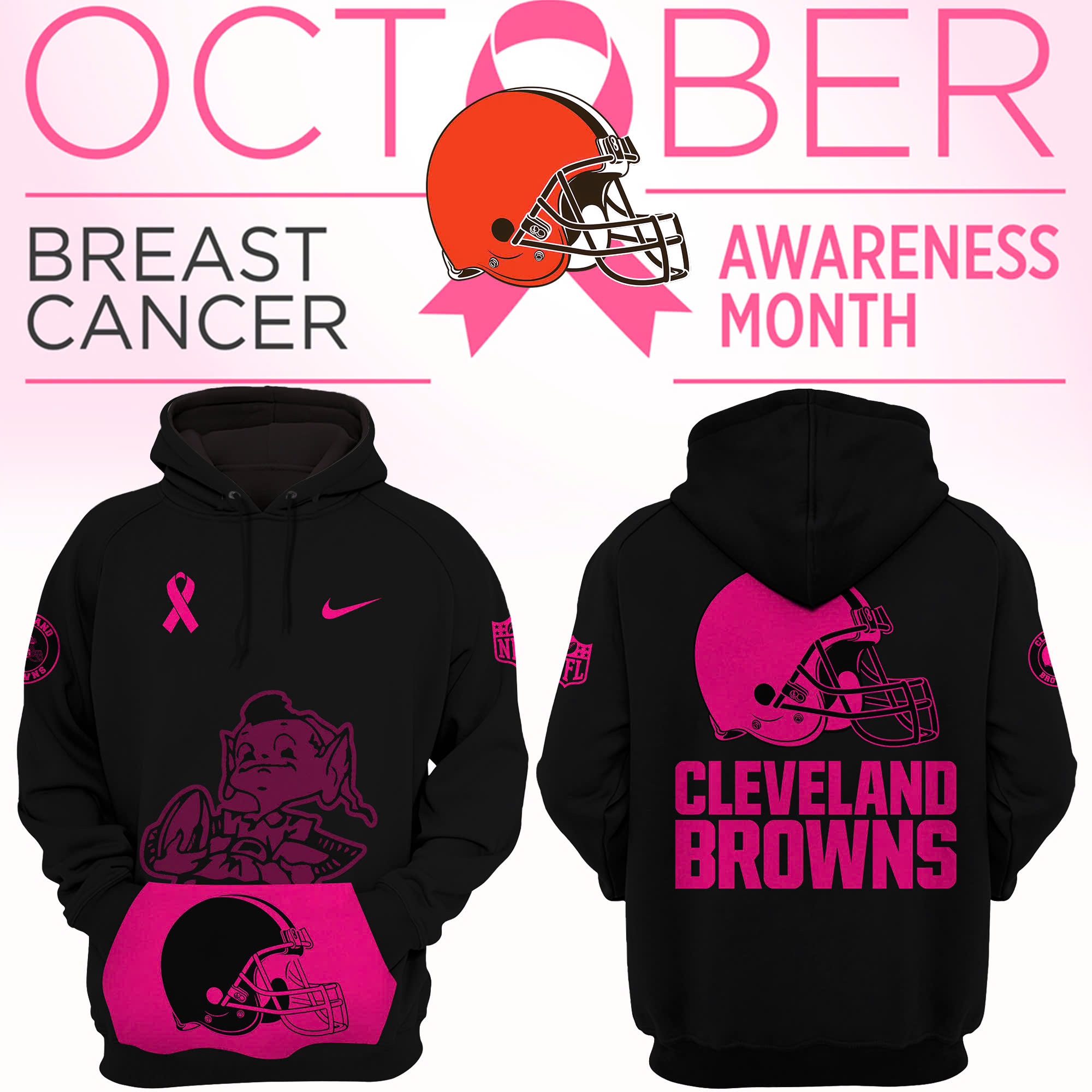 Cleveland Browns Crucial Catch Club Pullover Hoodie - Famjoys Cleveland Browns Crucial Catch Club Pullover Hoodie - Famjoys