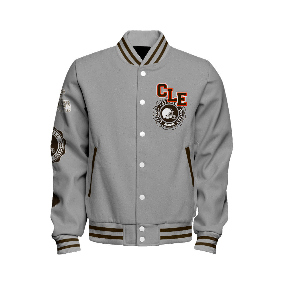 Cleveland Browns - Feel The Power Unisex Varsity Jacket - Famjoys Cleveland Browns - Feel The Power Unisex Varsity Jacket - Famjoys