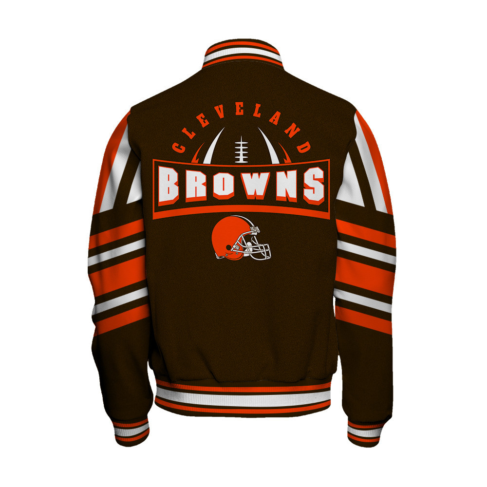 Cleveland Browns - Immortal Faith Unisex Varsity Jacket - Famjoys Cleveland Browns - Immortal Faith Unisex Varsity Jacket - Famjoys