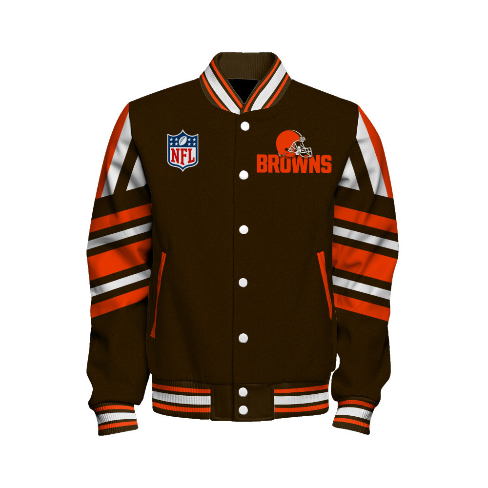Cleveland Browns - Immortal Faith Unisex Varsity Jacket - Famjoys Cleveland Browns - Immortal Faith Unisex Varsity Jacket - Famjoys