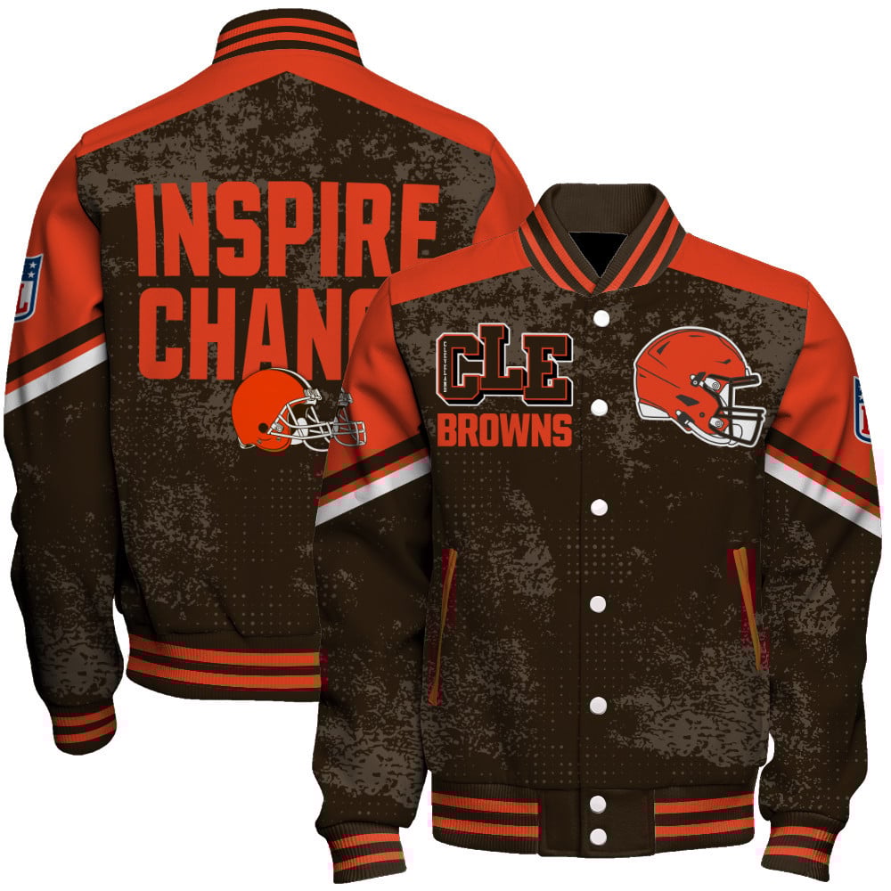 Cleveland Browns - Immortal Style Unisex Varsity Jacket - Famjoys Cleveland Browns - Immortal Style Unisex Varsity Jacket - Famjoys