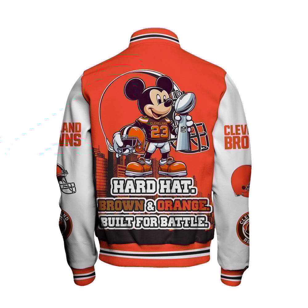 Cleveland Browns National Football League Varsity Jacket STM V5 - Famjoys Cleveland Browns National Football League Varsity Jacket STM V5 - Famjoys