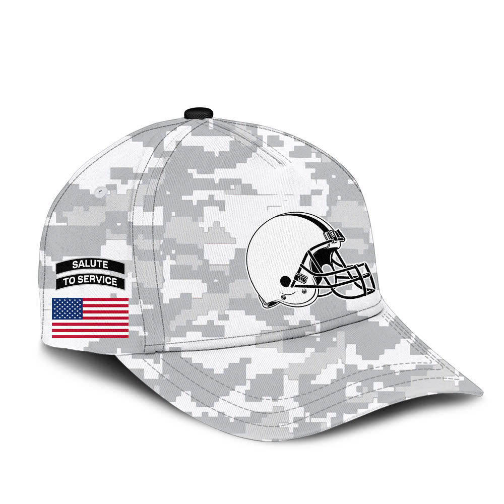 Cleveland Browns Salute to Service Club Fleece Pullover Arctic Camo Hoodie - Famjoys Cleveland Browns Salute to Service Club Fleece Pullover Arctic Camo Hoodie - Famjoys