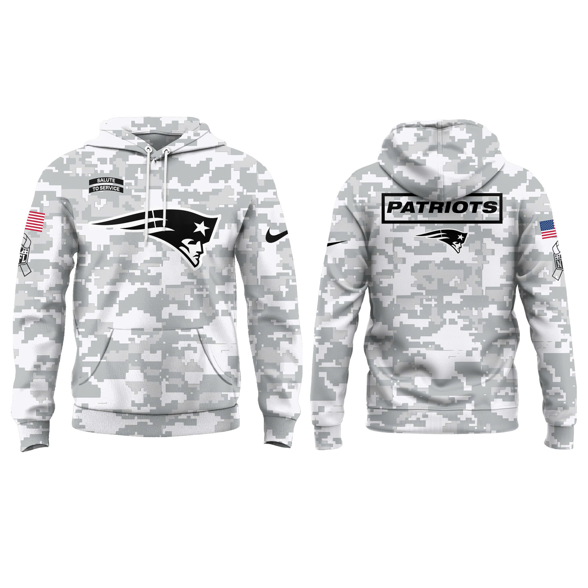 Cleveland Browns Salute to Service Club Fleece Pullover Arctic Camo Hoodie - Famjoys Cleveland Browns Salute to Service Club Fleece Pullover Arctic Camo Hoodie - Famjoys