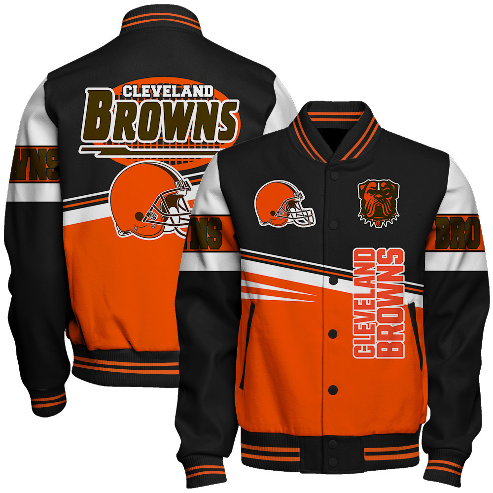 Cleveland Browns - Second Family Unisex Varsity Jacket - Famjoys Cleveland Browns - Second Family Unisex Varsity Jacket - Famjoys