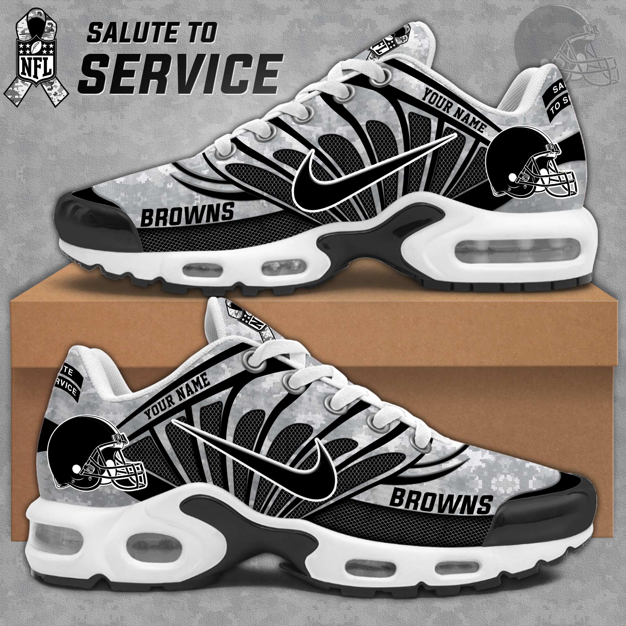 Cleveland Browns Veterans Day Shoes - Famjoys Cleveland Browns Veterans Day Shoes - Famjoys