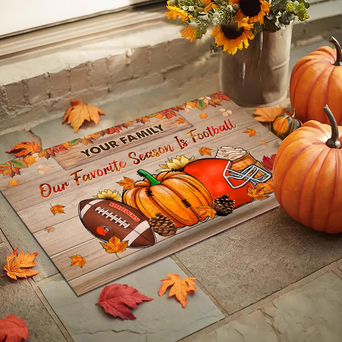 Cleveland BrownsOur Favorite Season is Football Doormat