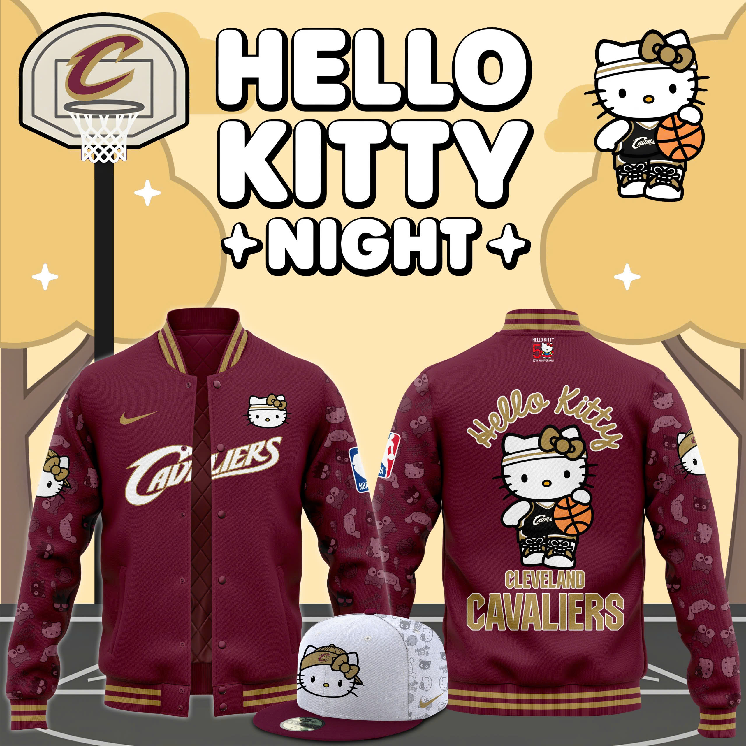 Cleveland Cavaliers Night Premium Bomber Jacket - Famjoys Cleveland Cavaliers Night Premium Bomber Jacket - Famjoys