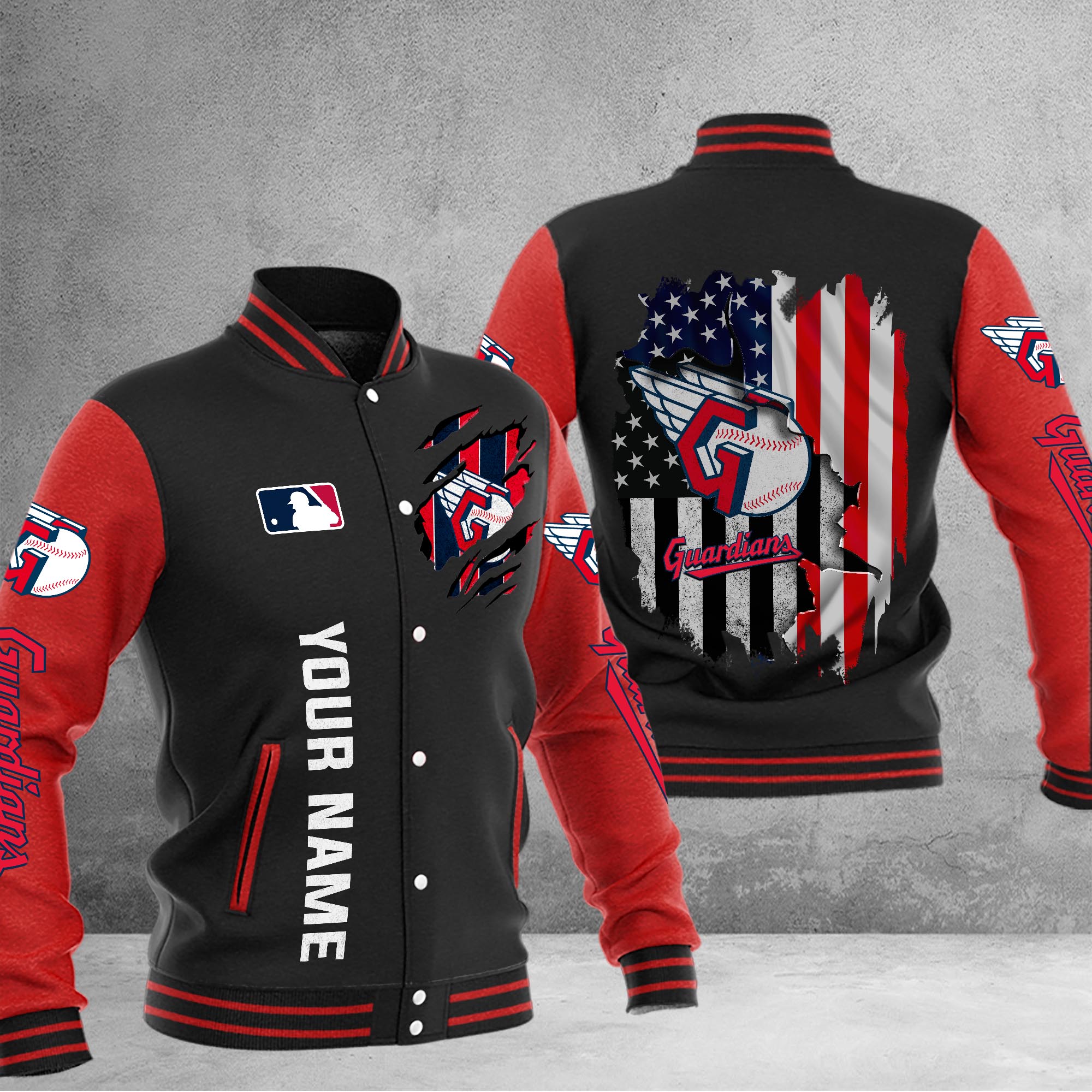 Cleveland Guardians Baseball Jacket - Famjoys Cleveland Guardians Baseball Jacket - Famjoys