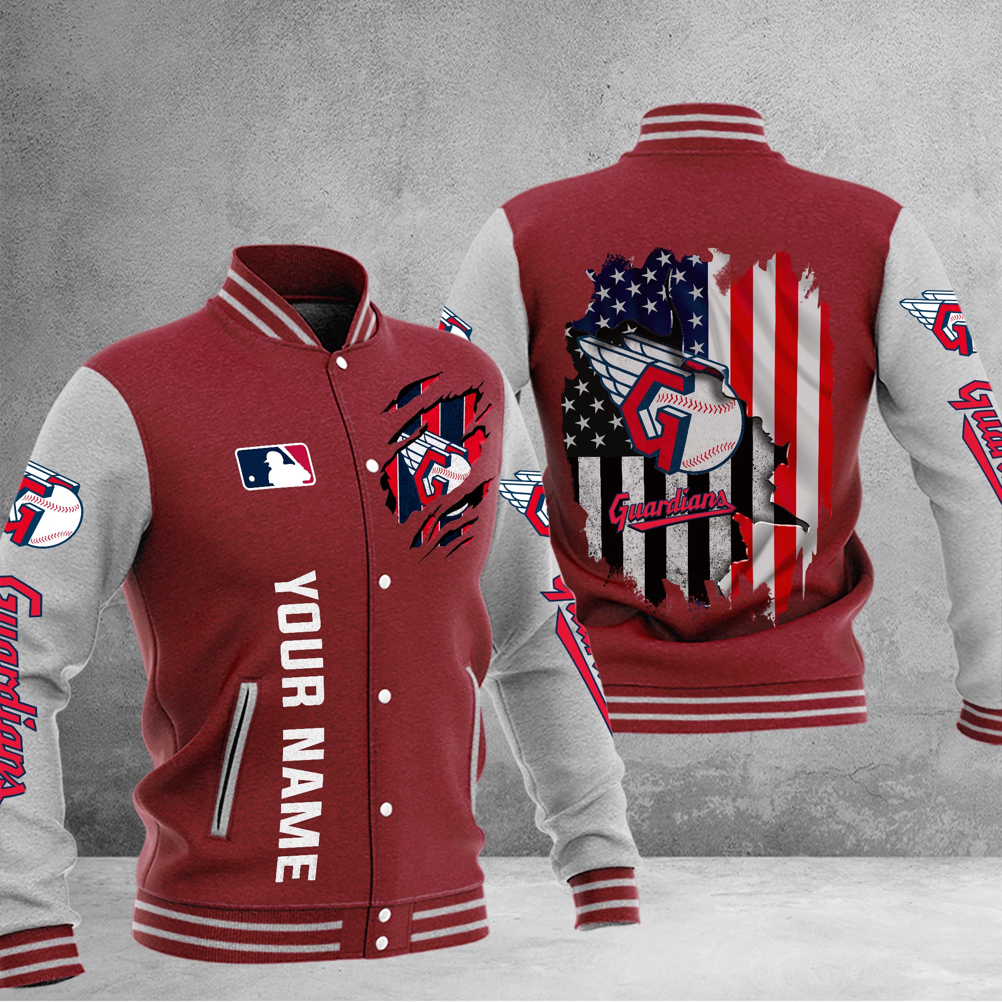 Cleveland Guardians Baseball Jacket - Famjoys Cleveland Guardians Baseball Jacket - Famjoys