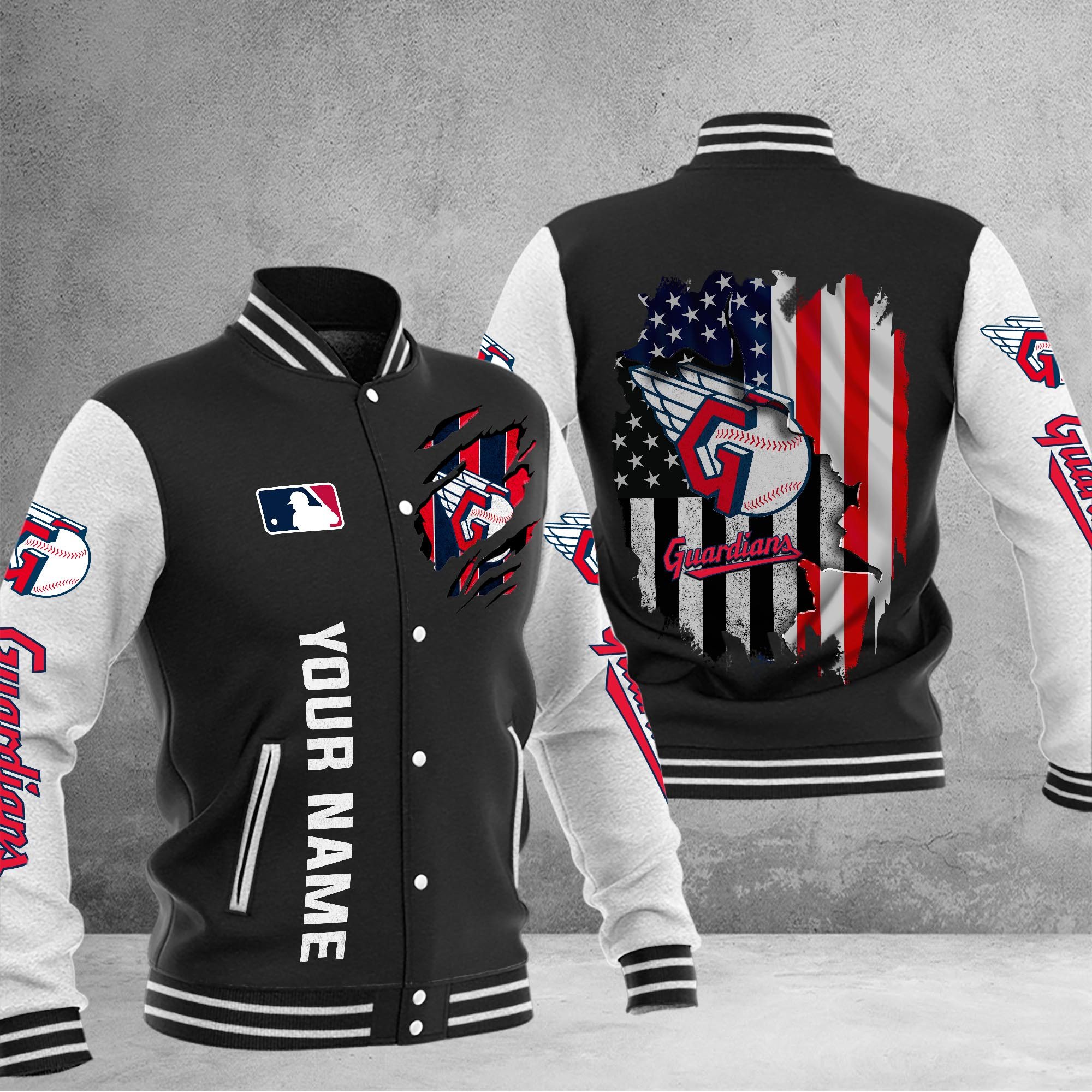 Cleveland Guardians Baseball Jacket - Famjoys Cleveland Guardians Baseball Jacket - Famjoys