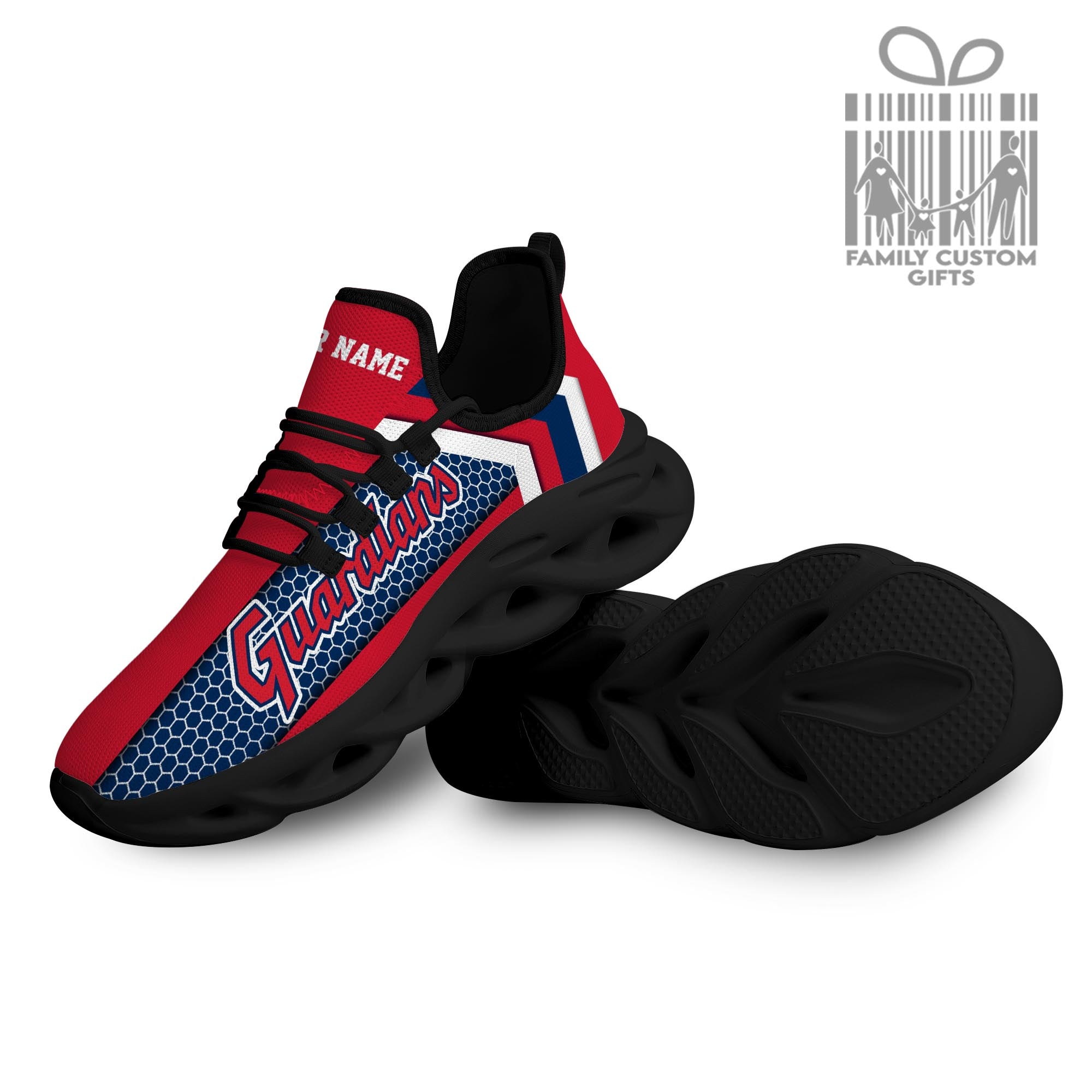 Cleveland Guardians Custom Baseball Personalized Max Soul Sneakers Running Sport Shoes - Famjoys Cleveland Guardians Custom Baseball Personalized Max Soul Sneakers Running Sport Shoes - Famjoys