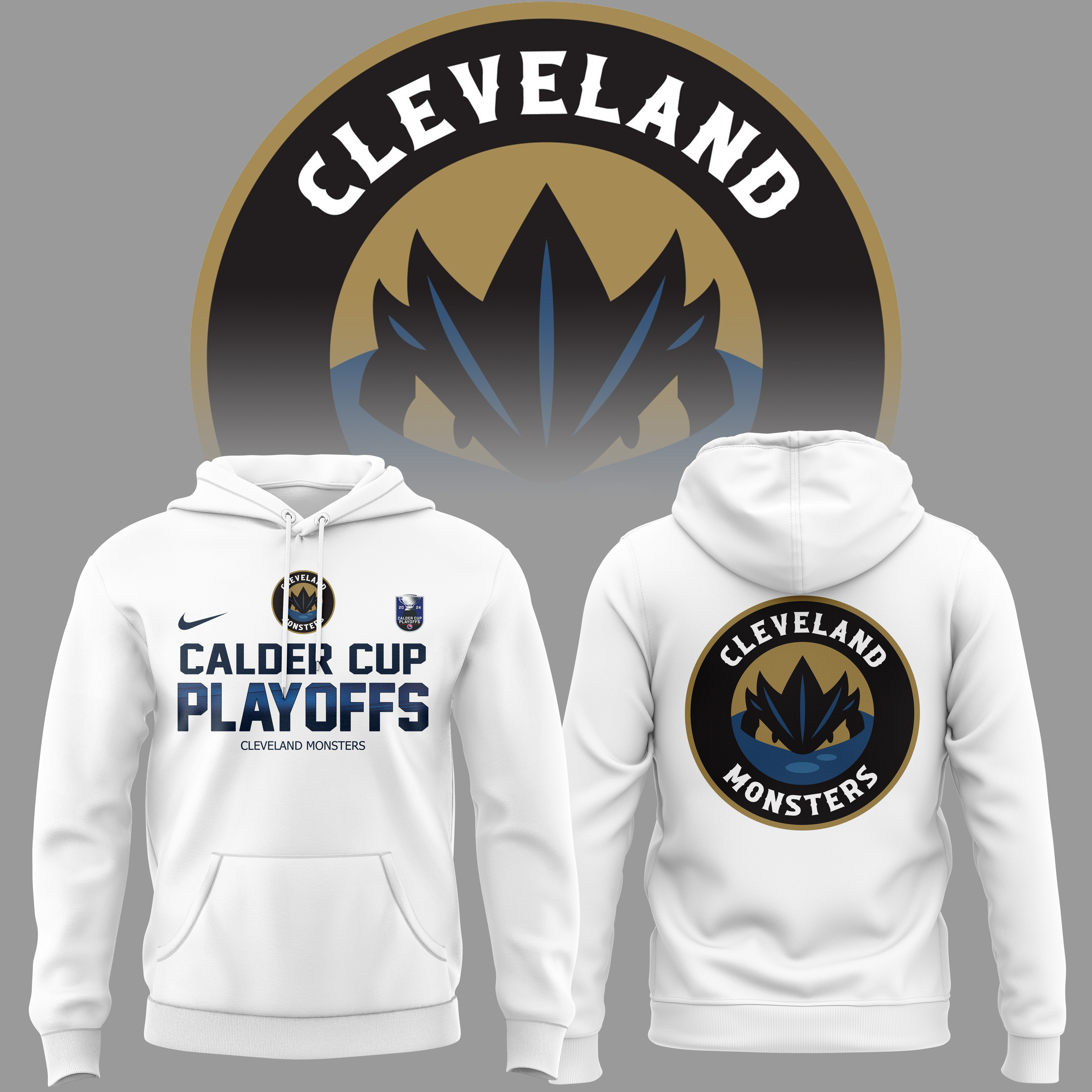 Cleveland Monsters Hockey Custom Name And Number Hoodie - Famjoys Cleveland Monsters Hockey Custom Name And Number Hoodie - Famjoys