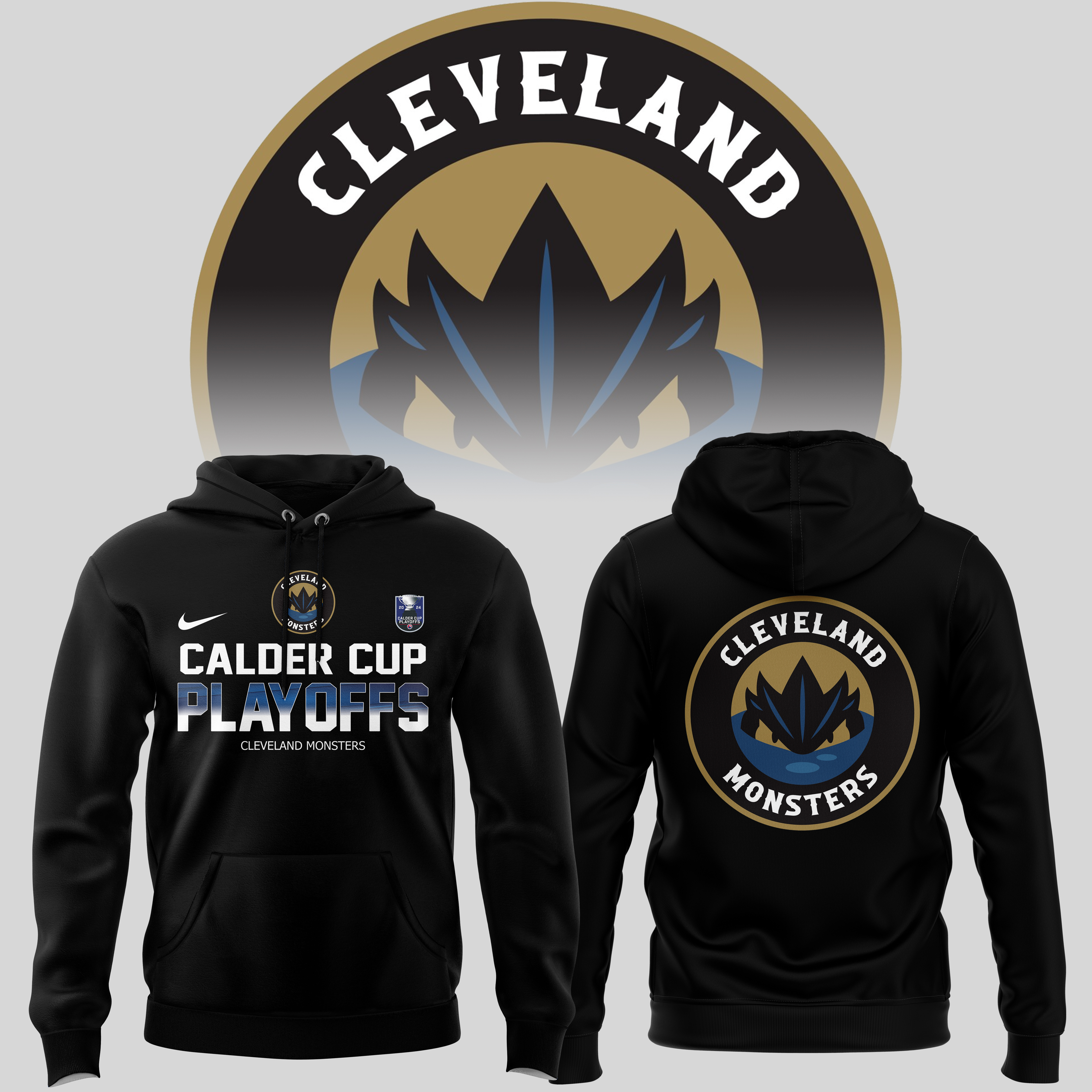Cleveland Monsters Hockey Custom Name And Number Hoodie - Famjoys Cleveland Monsters Hockey Custom Name And Number Hoodie - Famjoys