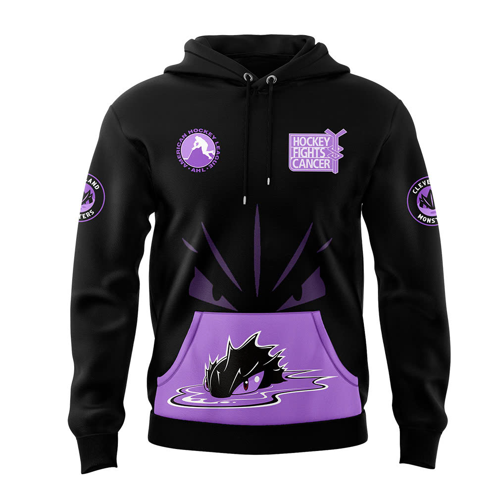 Cleveland Monsters Hockey Fight Cancer Hoodie - Famjoys Cleveland Monsters Hockey Fight Cancer Hoodie - Famjoys