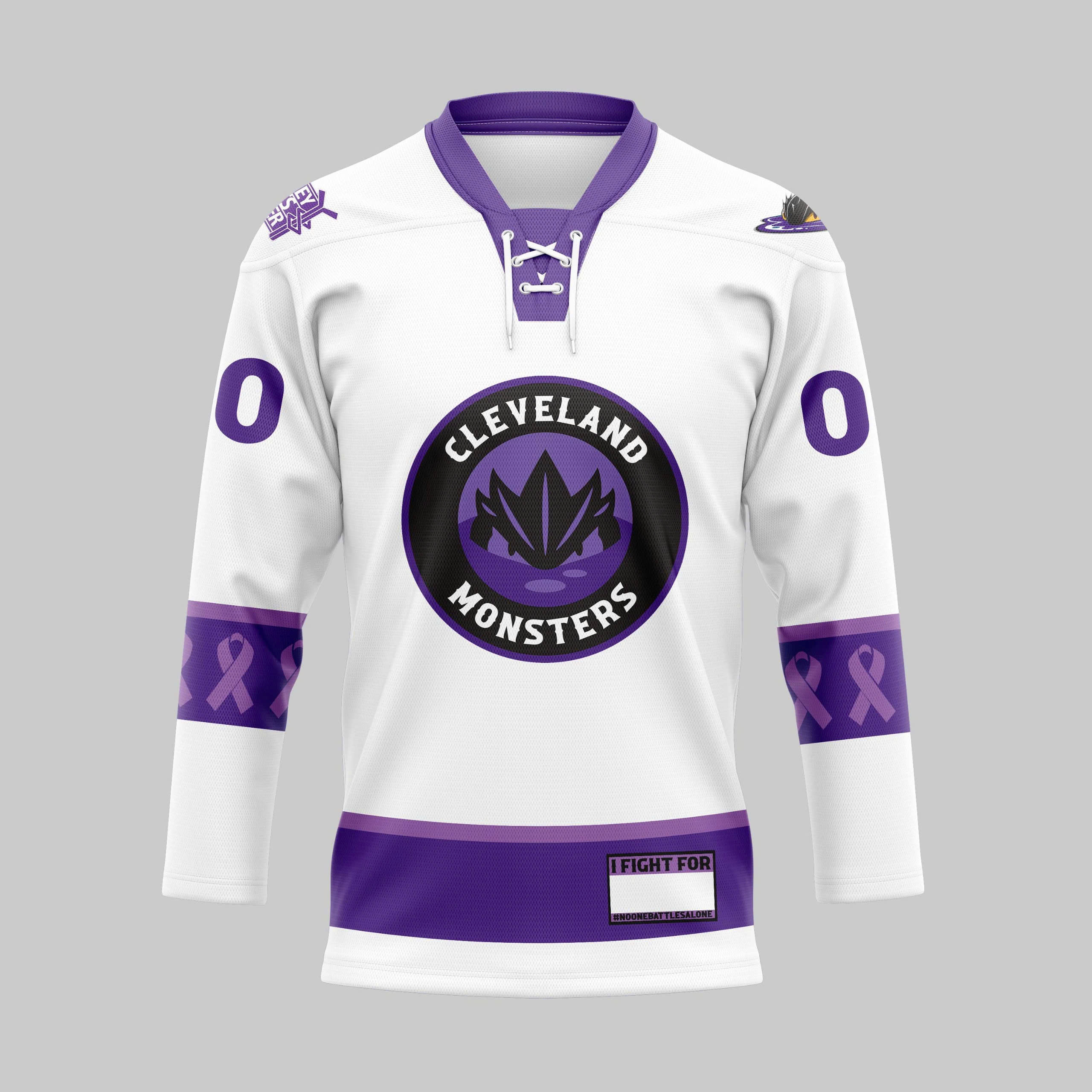 Cleveland Monsters Hockey Fight Cancer Jersey - Famjoys Cleveland Monsters Hockey Fight Cancer Jersey - Famjoys