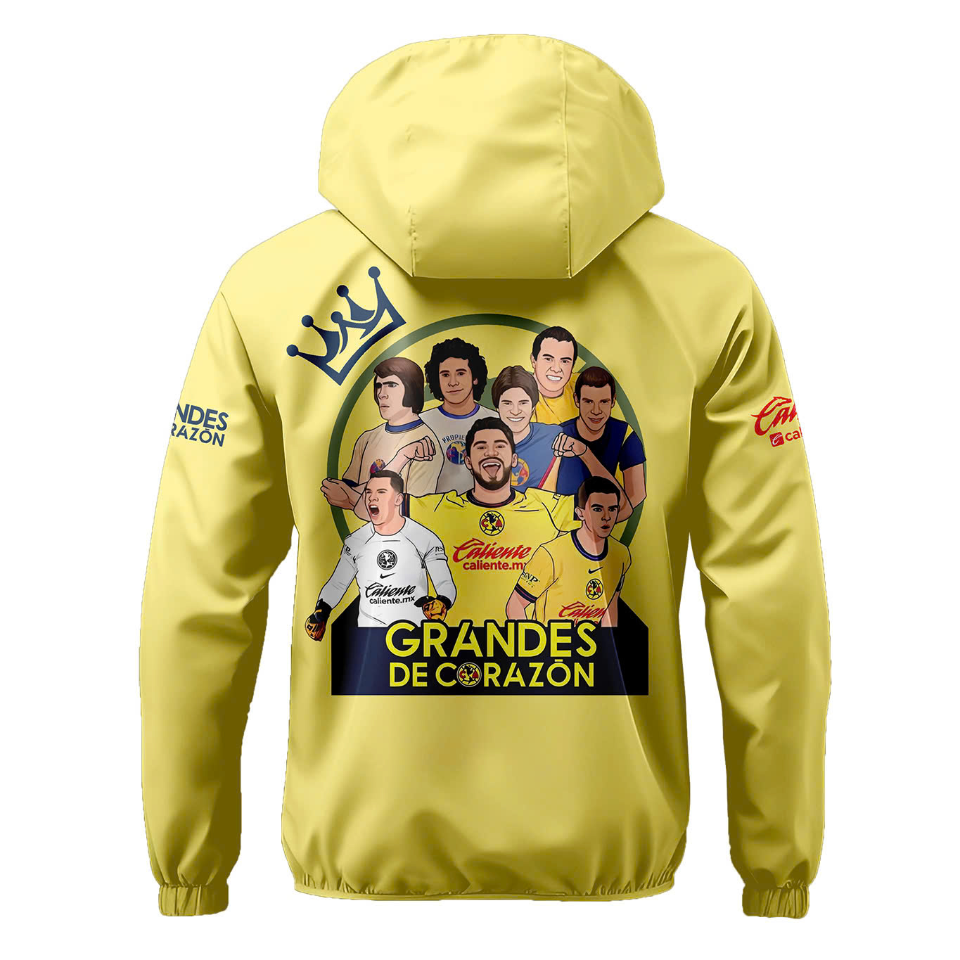 Club América Liga MX Champions Hoodie Pullover Wind Jacket - Famjoys Club América Liga MX Champions Hoodie Pullover Wind Jacket - Famjoys