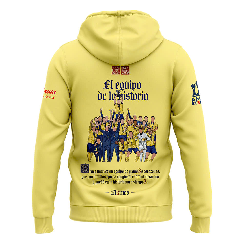 Club América Liga MX Champions Premium Hoodie - Famjoys Club América Liga MX Champions Premium Hoodie - Famjoys