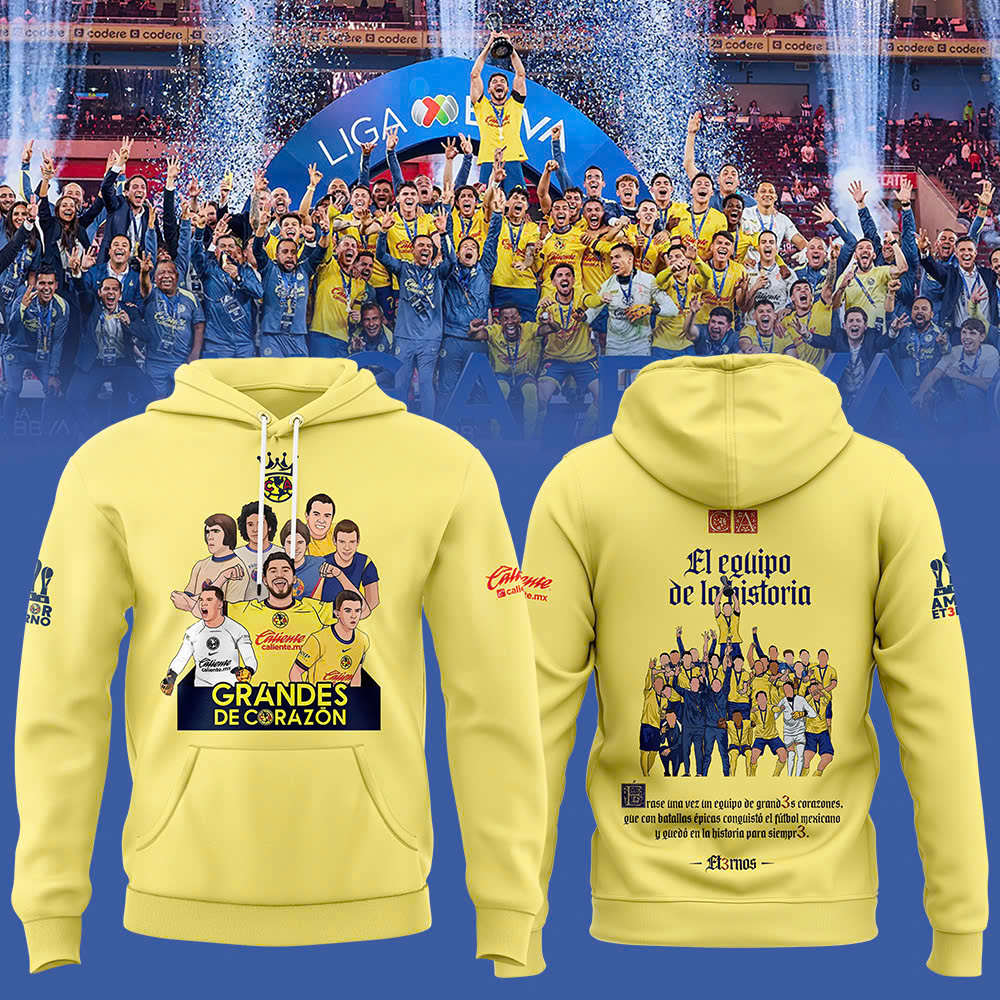 Club América Liga MX Champions Premium Hoodie - Famjoys Club América Liga MX Champions Premium Hoodie - Famjoys