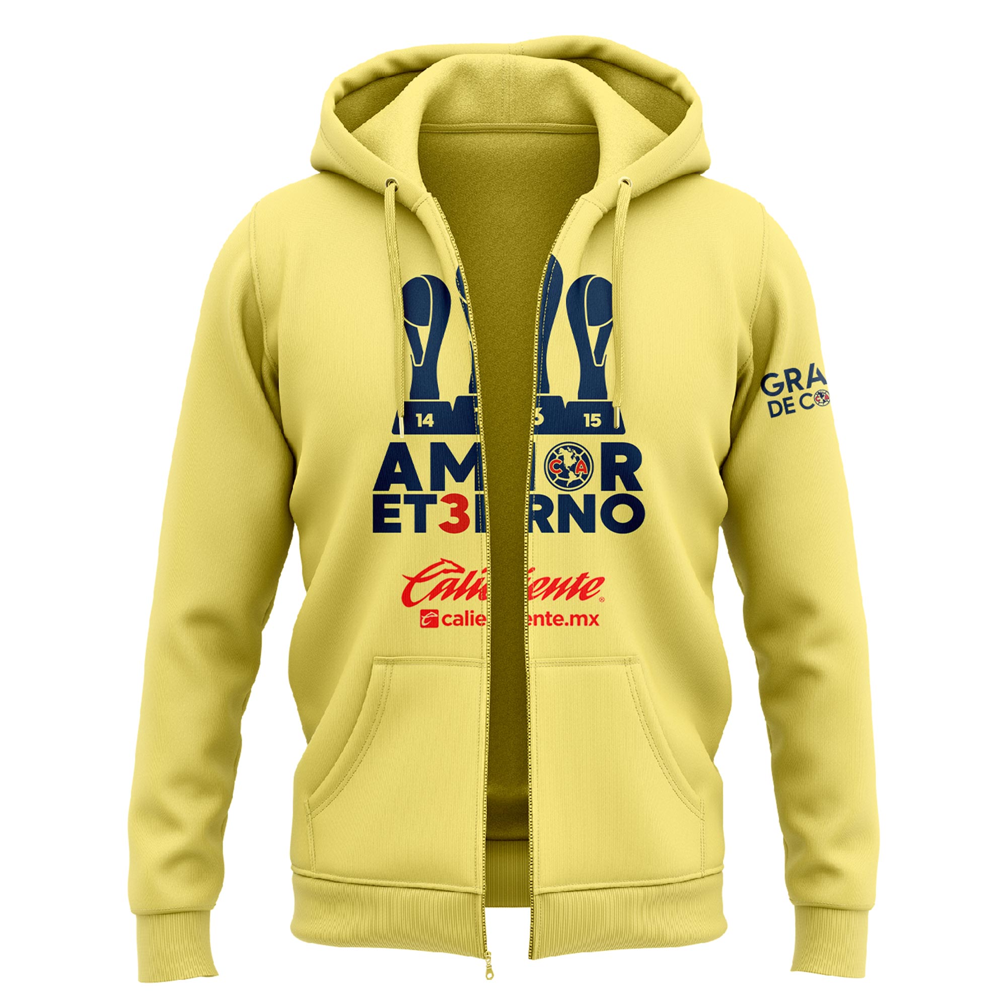 Club América Liga MX Champions Zip Hoodie - Famjoys Club América Liga MX Champions Zip Hoodie - Famjoys