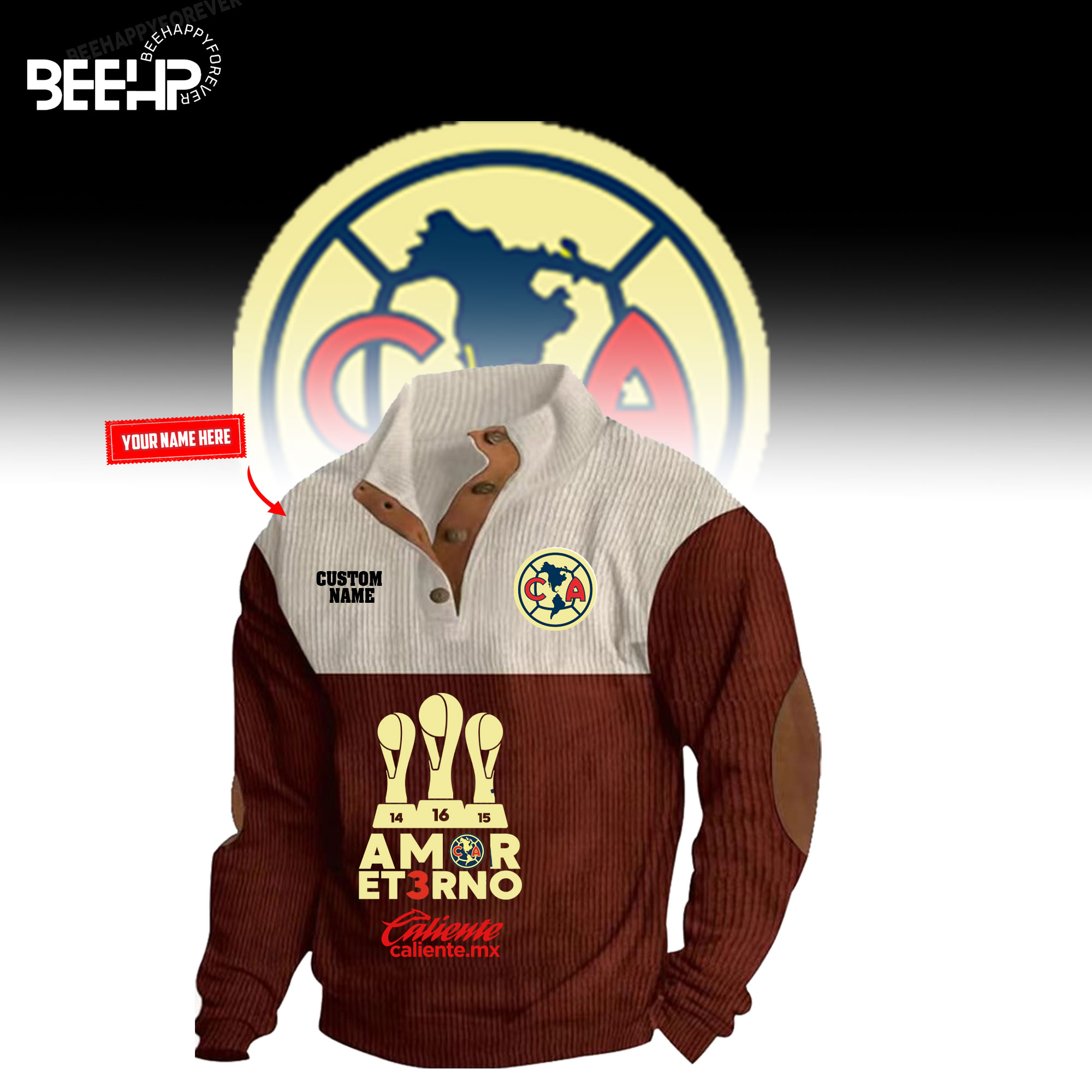 Club America 2D Fleece Sweater Fashions - Famjoys Club America 2D Fleece Sweater Fashions - Famjoys
