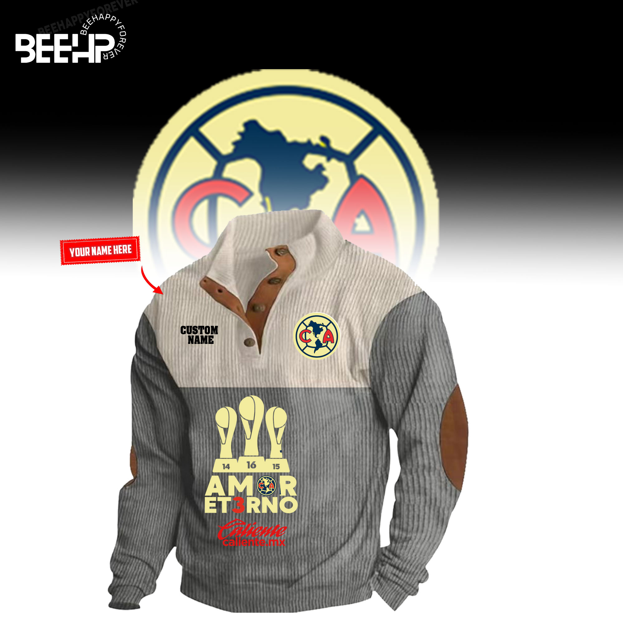 Club America 2D Fleece Sweater Fashions - Famjoys Club America 2D Fleece Sweater Fashions - Famjoys