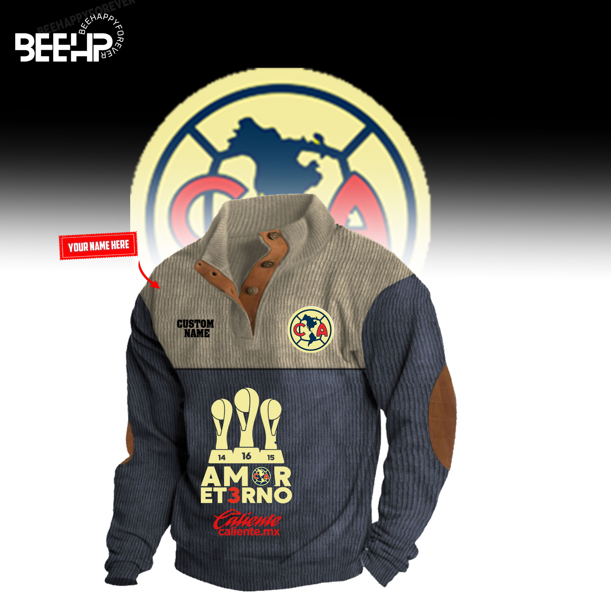 Club America 2D Fleece Sweater Fashions - Famjoys Club America 2D Fleece Sweater Fashions - Famjoys