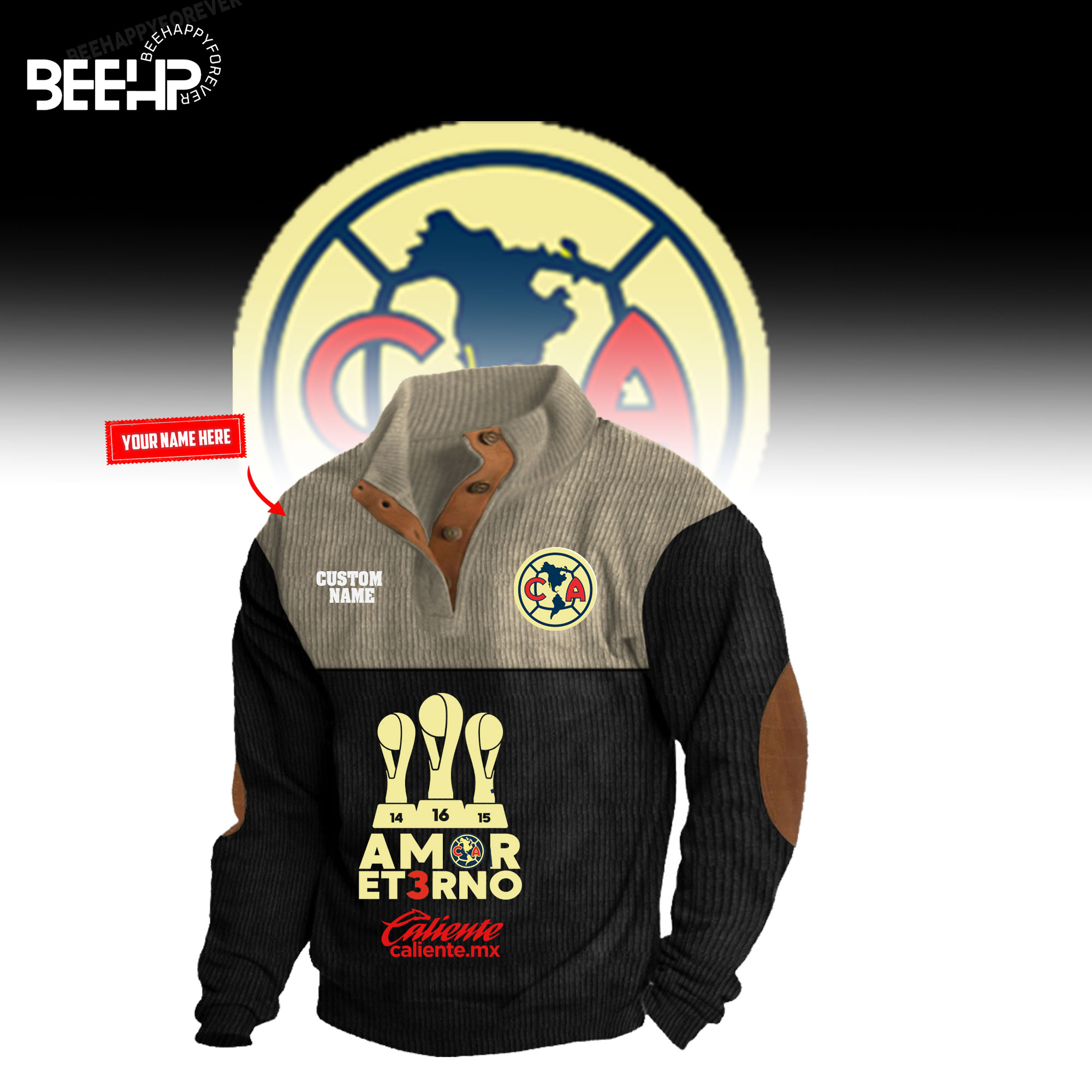 Club America 2D Fleece Sweater Fashions - Famjoys Club America 2D Fleece Sweater Fashions - Famjoys