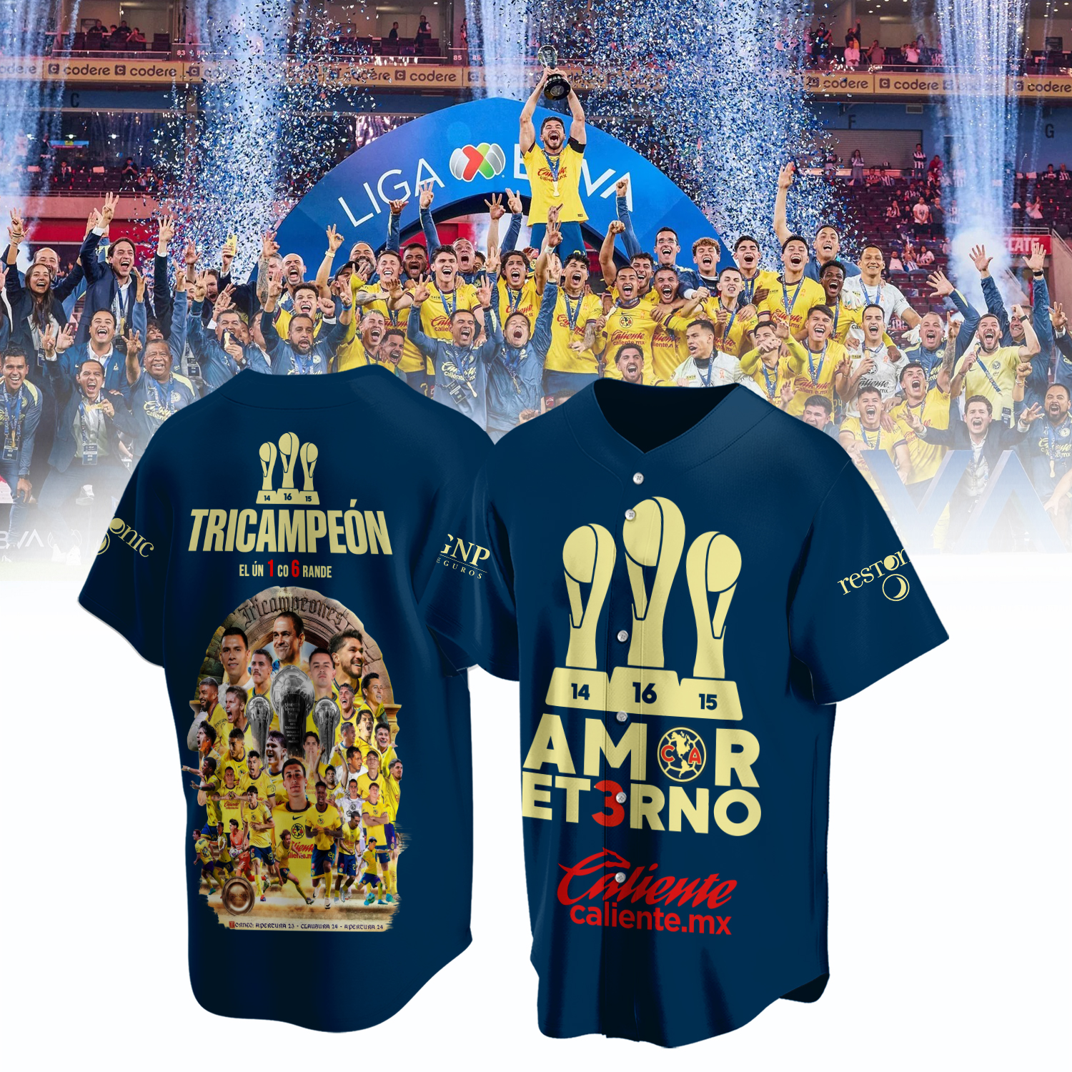Club America tricampeon Shirt - Famjoys Club America tricampeon Shirt - Famjoys